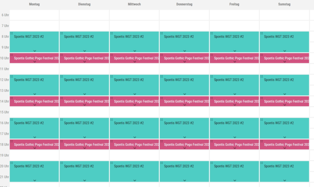 Der Sendeplan beim Spontis-Radio bei laut.fm